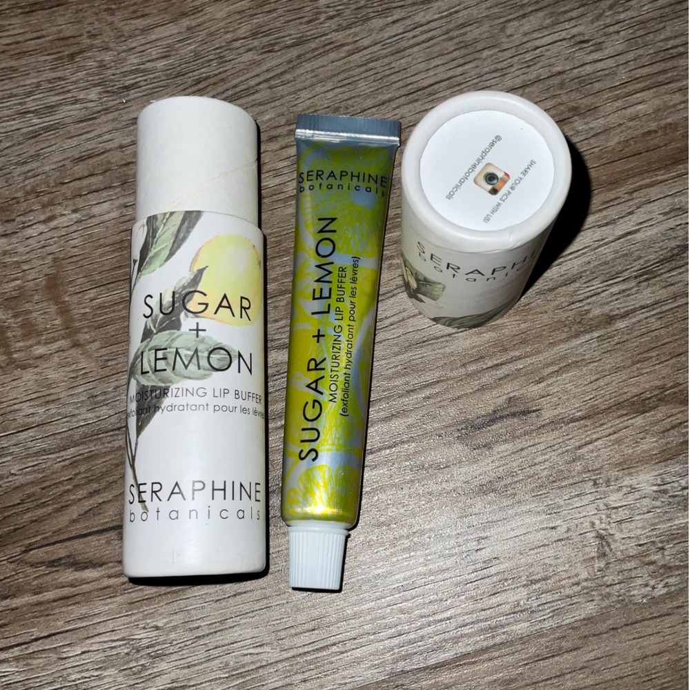 Seraphine Botanicals Lip Buffer Sugar + Lemon Moisturizing Exfoliating Treatment